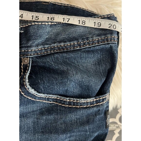 Silver Jeans Men’s Zac 38x32 (40x31) Dark Blue Denim Relaxed Bootcut Jeans - Picture 3 of 8